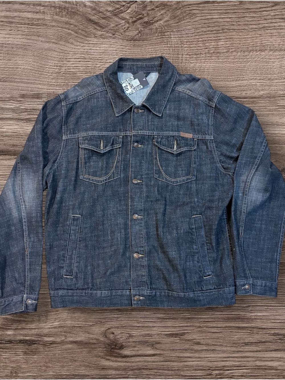 Sean John Indigo black Denim Jacket 3XL